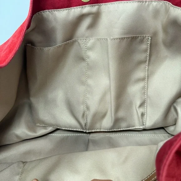 The Sak Los Feliz Large Tote Suede Leather Scarlet Red - Picture 9 of 12